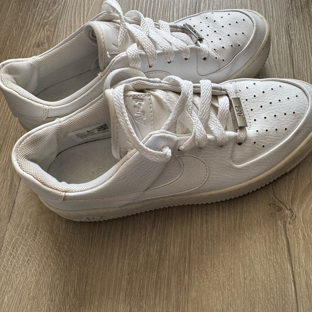 Nike White Air force 1s Athletic Sneakers